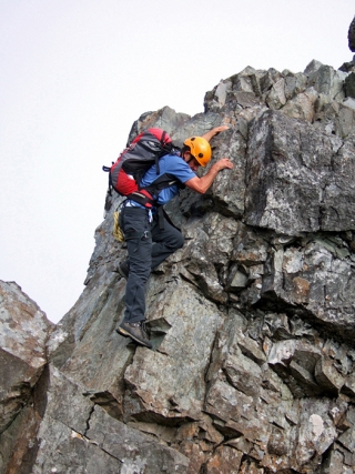 Climbing to the peak